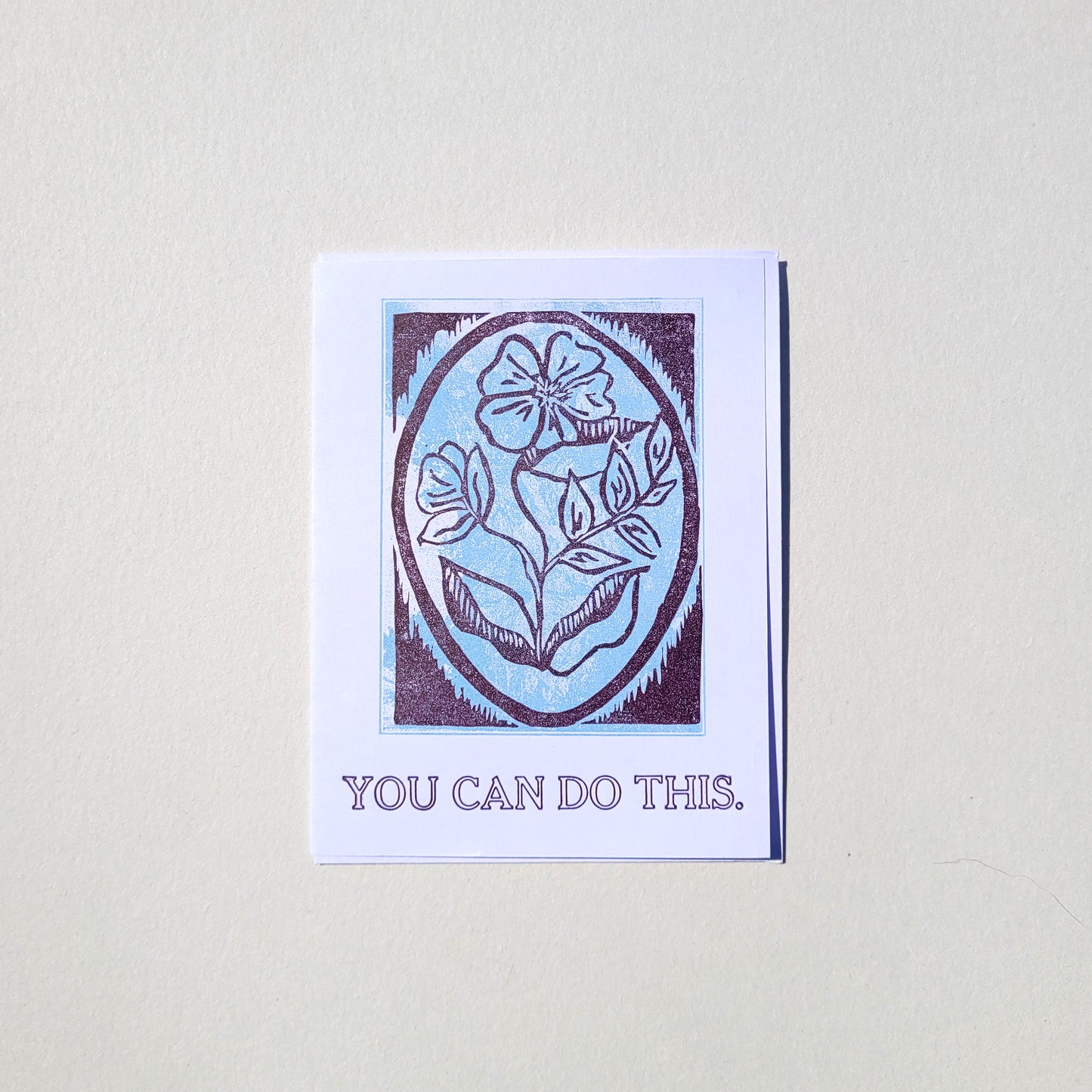 YOU CAN DO THIS letterpress folded card