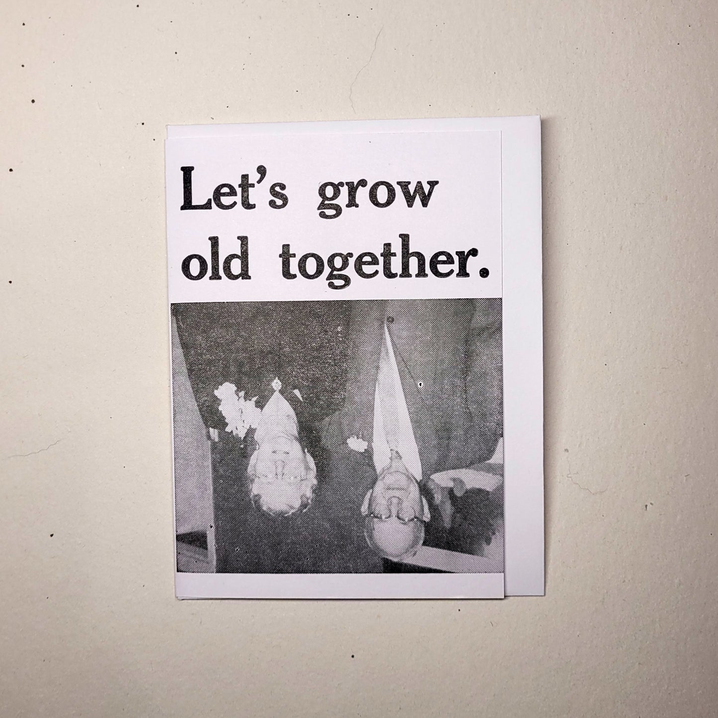 Grow Old Together letterpress folded card