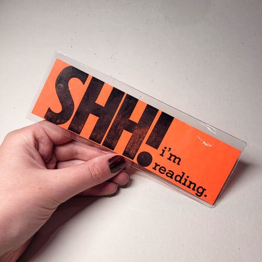 Shh! Bookmark ORANGE