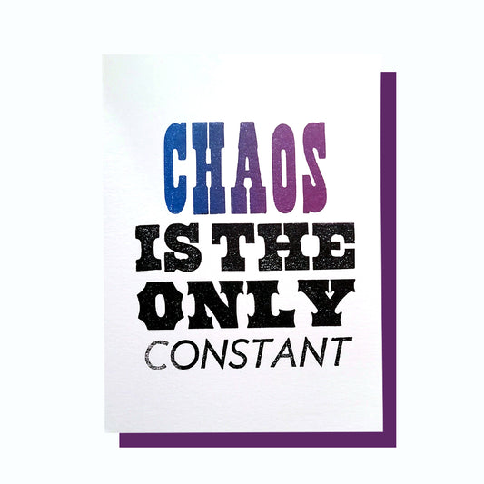 Chaos Letterpress Print