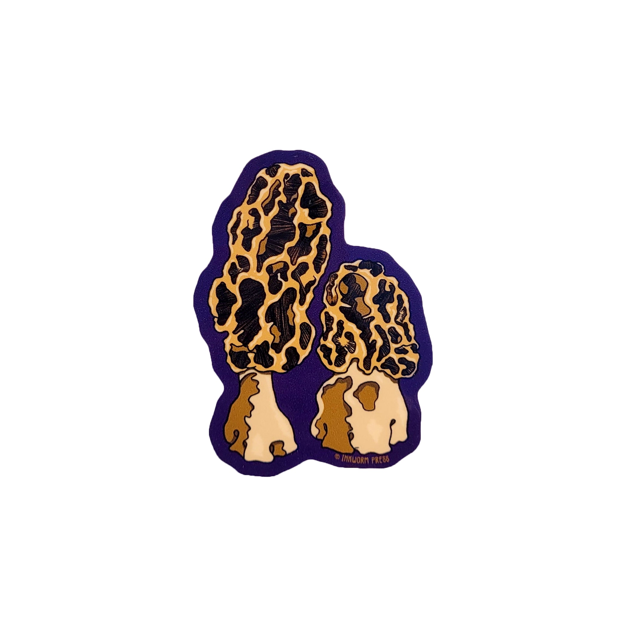 Morel Mushroom Sticker – Inkworm Press